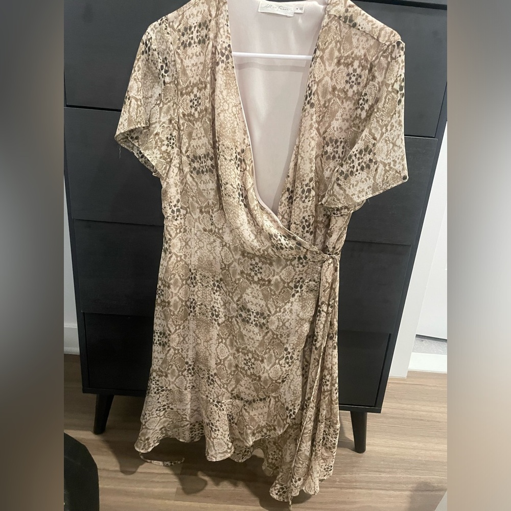 All in favor printed dress.